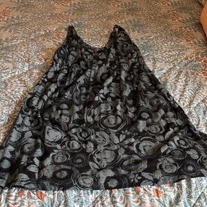 Black and Gray Floral Dress